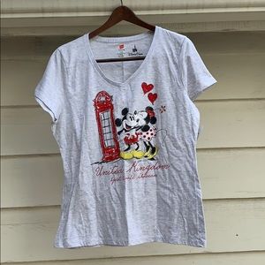 Epcot UK Minnie and Mickey Mouse T-Shirt